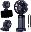 Ventilateur Portable Rechargeable avec Support Téléphone — 3 Vitesses, Silencieux | Minwa Store
