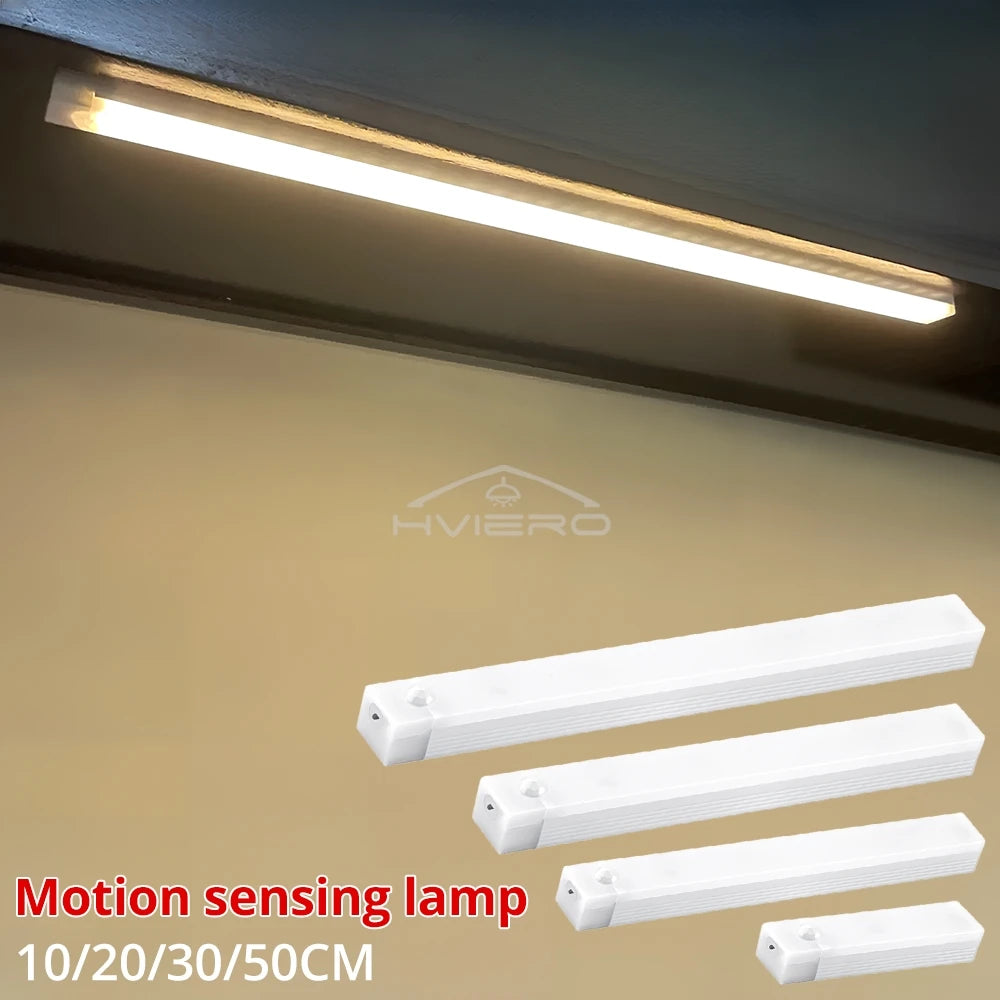 Rechargeable Motion Sensor LED Bar Light Induction Night Light Portable Cordless Magnetic Cabinet Lamp for Kitchen Bedside Room