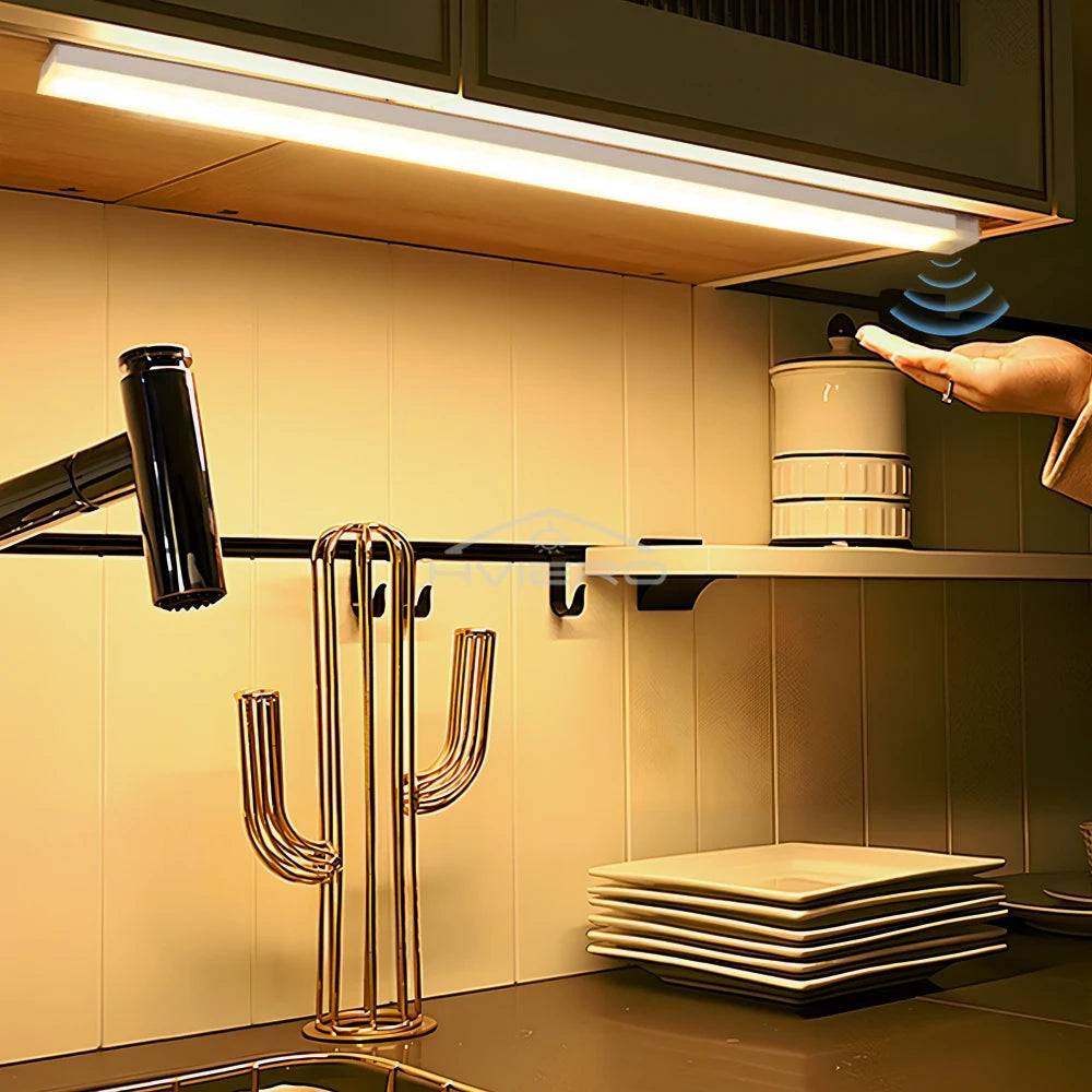 Rechargeable Motion Sensor LED Bar Light Induction Night Light Portable Cordless Magnetic Cabinet Lamp for Kitchen Bedside Room